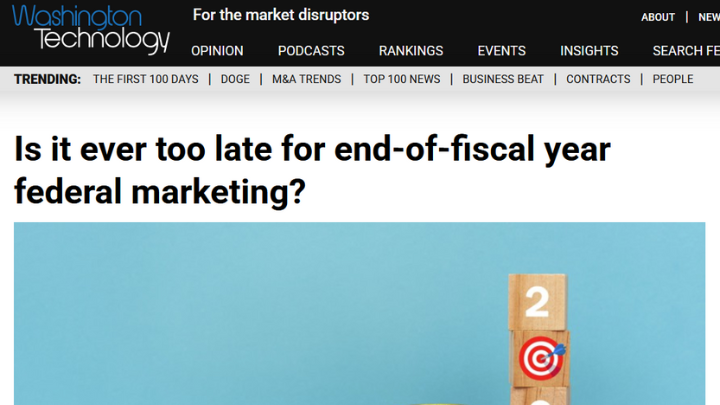 Washington Technology - article title Is it ever too late for end-of-fiscal year federal marketing